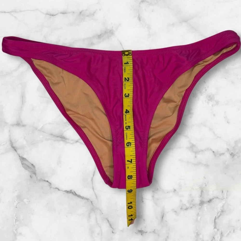 NWT | J.Crew | Bikini Bottom | Magenta Pink | Size M - Picture 5 of 12